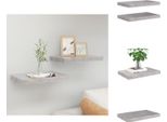 Vidaxl Mensole Galleggianti 2 Pz. Mdf Grigio Cemento 50X23X3,8 Cm - Mensole Da Parete