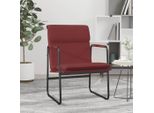 The Living Store Poltrona Lounge Rosso Vino 55X64X80 Cm In Pelle Finta