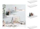Vidaxl Mensole Galleggianti 2 Pz. Mdf Bianco Lucido 40X23X3,8 Cm - Mensole A Muro
