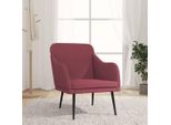The Living Store Poltrona Rosso Vino 63X76X80 Cm Tessuto