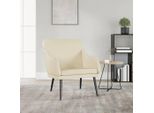 The Living Store Poltrona Crema 63X76X80 Cm Pelle Artificiale