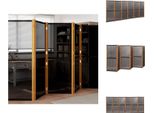 Vidaxl 6 Pezzi Divisorio Nero 420X180 Cm - Divisori Per Ambienti