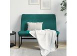 The Living Store Panca Verde Scuro 100X75X76 Cm Tessuto