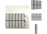 Vidaxl Paravento Pieghevole In Stile Giapponese A 6 Pezzi 240X170 Cm Nero - Divisorio Per Ambienti