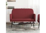 The Living Store Panca Rosso Vino 107X80X81 Cm In Pelle Finta