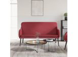 The Living Store Panca Rosso Vino 110X76X80 Cm In Pelle Finta