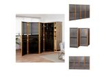 Vidaxl Divisorio 4 Pezzi Nero 280X180 Cm - Divisori Per Ambienti