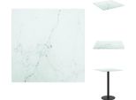 Vidaxl Piano Da Tavolo Bianco 30X30 Cm 6 Mm In Vetro Temperato Effetto Marmo - Piani Da Tavolo