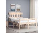 The Living Store Letto Senior Con Testiera 140X200 Cm In Legno Massiccio