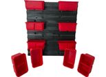 Qbrick System Set Di Contenitori N. 3 Parete Dell'officina 39 X 35 Cm Con 10 Contenitori Per Pro Organiser 100 Expert / 200 Expert / Pro Drawer 3