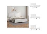 Vidaxl Struttura Letto Con Testiera Bianca 160X200 Cm In Pelle Finta - Letti E Strutture Letto