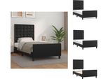Vidaxl Struttura Letto Con Testiera Nera 80X200 Cm In Pelle Finta - Letti E Strutture Letto