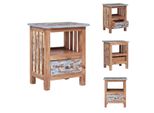 Vidaxl Comodino 41X30X50 Cm In Legno Massiccio Antico - Comodini