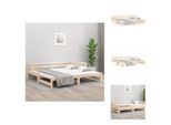 Vidaxl Letto Da Giorno Estensibile 2X(90X190) Cm In Legno Di Pino Massiccio - Letti E Strutture Letto