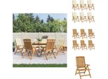 Vidaxl Sedie Da Giardino Con Cuscino 6 Pz. Legno Massiccio Teak - Sedie Da Giardino