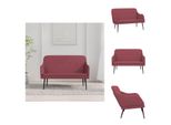 Vidaxl Panca Rosso Vino 110X76X80 Cm In Tessuto - Panche