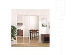 Vidaxl Porta Scorrevole Esg In Vetro E Alluminio 90X205 Cm Bianco - Porte D'ingresso