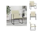 Vidaxl Sedia Lounge Crema 55X64X80 Cm In Pelle Finta - Poltrona