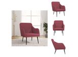 Vidaxl Poltrona Rosso Vino 63X76X80 Cm Tessuto - Poltrona