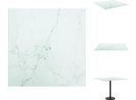 Vidaxl Piano Da Tavolo Bianco 50X50 Cm 6 Mm In Vetro Temperato Effetto Marmo - Piani Da Tavolo