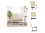 Vidaxl Sedia Lounge Crema 52X75X76 Cm In Tessuto - Poltrona