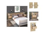 Vidaxl Comodini A Parete 2 Pezzi Rovere Sonoma - Comodini
