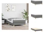 Vidaxl Letto A Molle Insacchettate Grigio Scuro 90X190 Cm In Tessuto - Letti E Strutture Letto