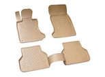 Tappetini In Gomma Per Bmw Serie 5 E60 E61 Limo Touring | 2003-2010 | Beige Con Bordo