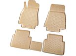 3D Gomma Tappetini Per Mercedes Classe A W169 2004-2012 Beige Con Bordo
