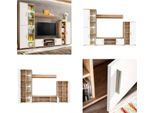 Vidaxl Parete Tv Con Luci Led Sonoma Rovere E Bianco - Parete Attrezzata - Pareti Attrezzate - Mobile Tv - Mobili Tv