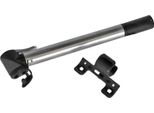 Xlc Alphapoliuretanom01 Mini Pompa, Argento, Alluminio, 265 Mm, Doppia Testa, Max. 6 Bar, Compatibile Con Valvole Schrader, Dunlop E Presta, Incl. Supporto Universale E Cinghia In Gomma