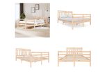 Vidaxl Letto In Legno Massiccio 140X200 Cm - Struttura Letto - Letto - Struttura Letto In Legno Massiccio