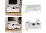 Vidaxl Mobile Tv Bianco 102X36X50 Cm In Legno - Mobile Tv - Mobili Tv - Mobili Tv - Porta Tv