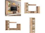 Vidaxl Parete Tv Con Luci Led Rovere Sonoma - Parete Attrezzata - Pareti Attrezzate - Mobile Tv - Mobili Tv