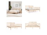 Vidaxl Letto In Legno Massiccio 180X200 Cm - Struttura Letto - Letto - Struttura Letto In Legno Massiccio