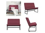 Vidaxl Panca Rosso Vino 100X75X76 Cm In Tessuto - Panca - Panca - Panca Da Ingresso