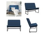Vidaxl Panca Blu 100X75X76 Cm In Tessuto - Panca - Panche - Panchina - Panca Da Ingresso