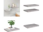 Vidaxl Mensole Galleggianti 2 Pz. Mdf Grigio Cemento 50X23X3,8 Cm - Mensola A Muro - Mensole A Muro - Mensola A Muro Galleggiante - Mensola A Muro Galleggiante