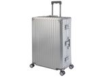 Travelhouse Tokyo Valigia Da Viaggio In Alluminio Argento Xl-78Cm Valigia Rigida Trolley Da Viaggio Valigia Trolley 2X Tsa Chiusura A Combinazione 4 Ruote Doppie 360° Rotelle Vol. 110L