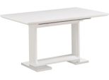 Tavolo Da Pranzo Allungabile Casa Dolce Nikania, 160/210X90X76 Cm, Bianco Lucido, Piano In Mdf, Gambe In Metallo