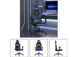 The Living Store Sedia Da Gioco Con Funzione Massaggio In Ecopelle Nera E Blu