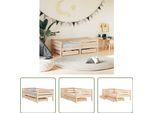 The Living Store Lettino Con Cassetti 70X140 Cm In Legno Di Pino Massiccio