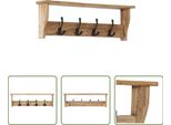 The Living Store Appendiabiti Da Parete Con 4 Ganci In Legno Massiccio Di Mango