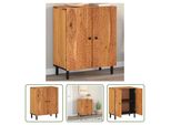 The Living Store Mobile Laterale 60X33X75 Cm In Legno Massiccio Di Acacia