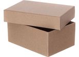 Scatola Regalo, Marrone, 14 X 10 X 6 Cm, Cartone Laminato Con Carta Kraft, Robusta