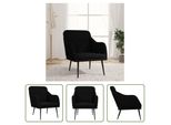 The Living Store Poltrona Nero 63X76X80 Cm Tessuto