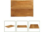 The Living Store Piano Del Tavolo Con Bordo Ad Albero 110X80X2,5 Cm In Legno Massiccio Di Mango