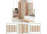 The Living Store Paravento 4 Pz. Paravento Taupe 280X180 Cm