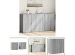 The Living Store Credenze 2 Pz. Grigio Sonoma 79X38X80 Cm Materiale A Base Di Legno