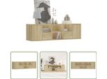 The Living Store Sonoma Scaffale Angolare In Rovere 160X40X45 Cm Materiale A Base Di Legno